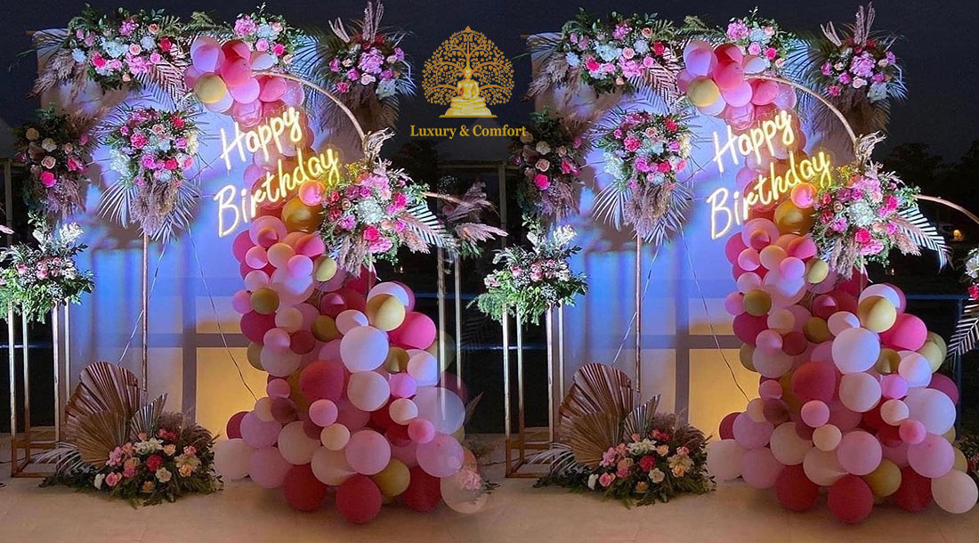 Birthday Party Hall Layout at Hotel Bodhi Tree